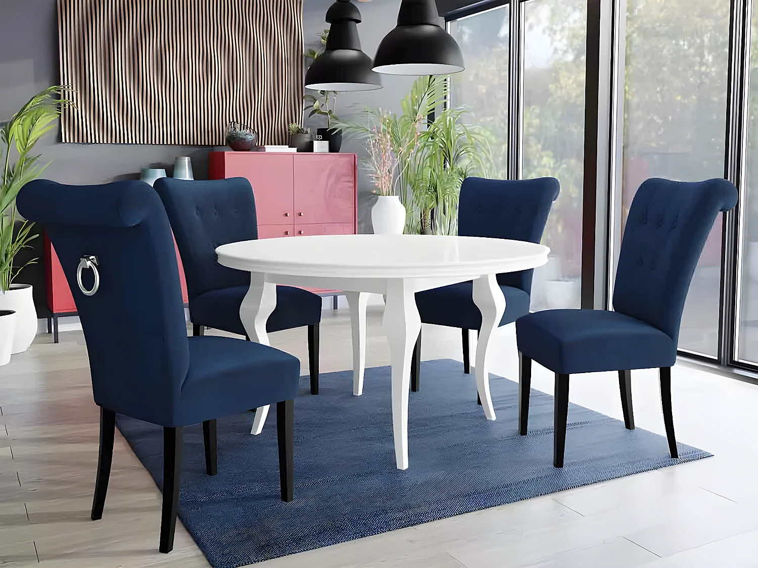 Silla Racine 107, 100x51x66cm, Tapiz, De madera, Aglomerado laminado