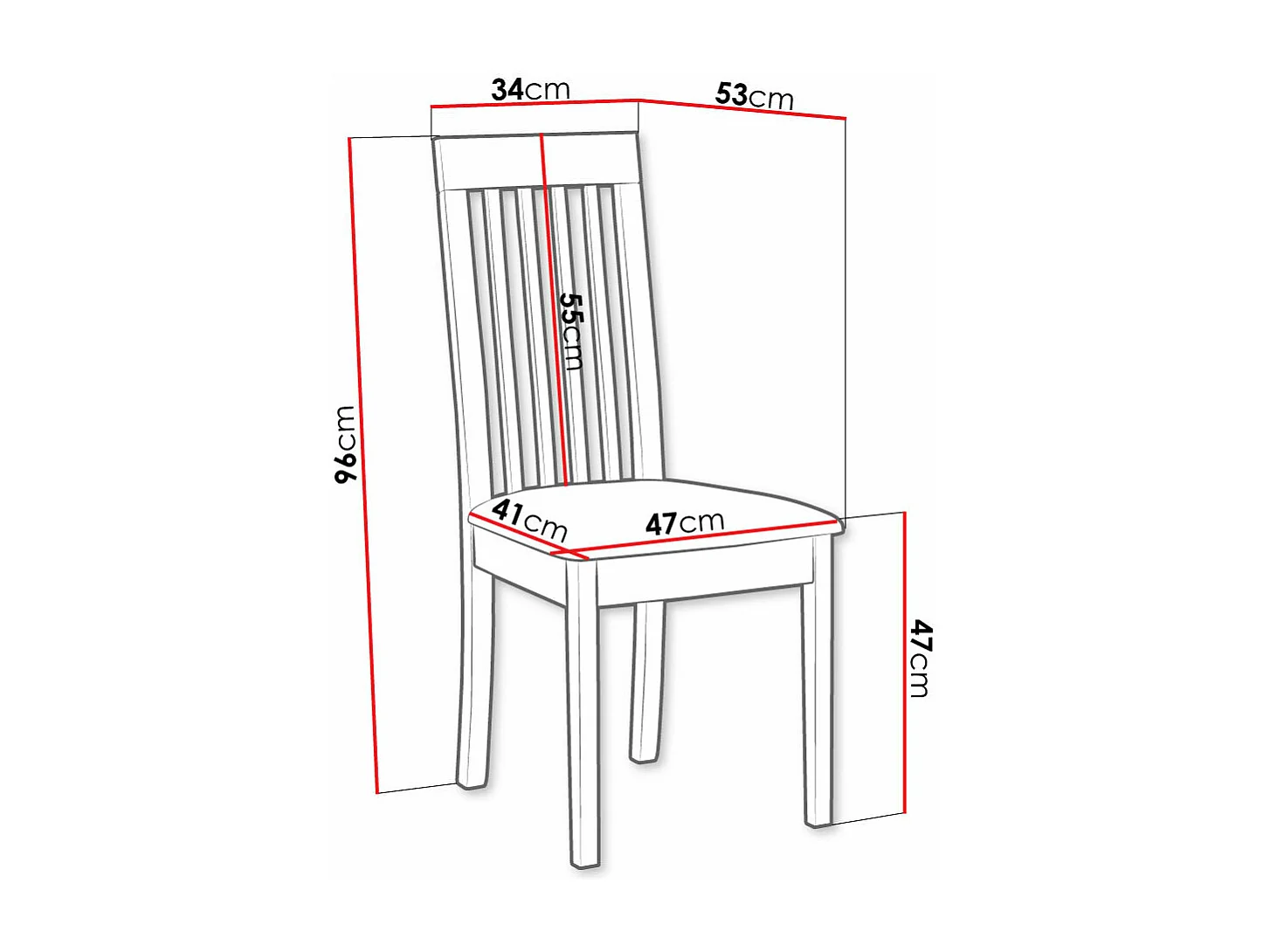 Chaise Victorville 347, Sonoma chêne|Marron, 96x47x53cm, Tapisserie, En bois, Bois