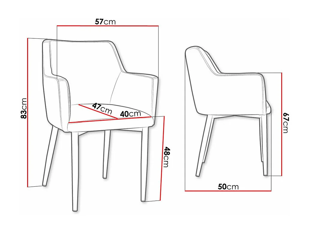 Silla Jackson 108, 83x57x50cm, Tapiz, Metálico, Madera