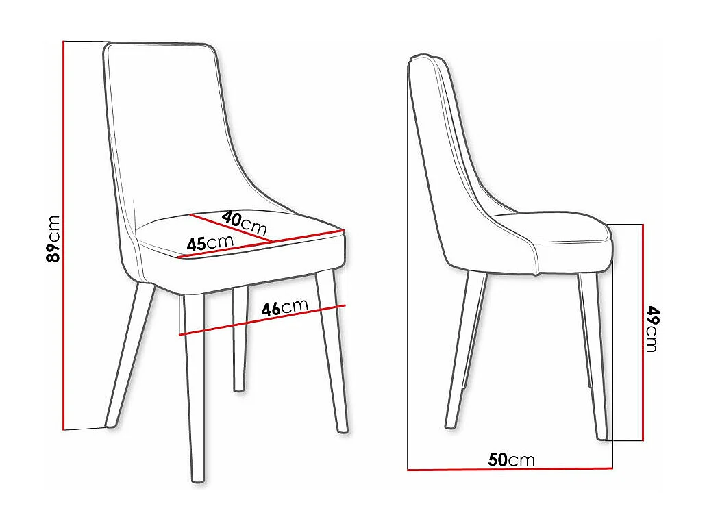 Silla Jackson 107, 89x46x50cm, Tapiz, Metálico, Madera