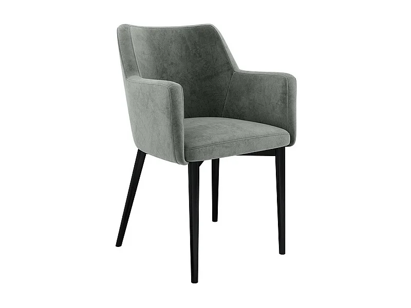 Chaise Jackson 108, 83x57x50cm, Tissu, Métallique, Bois