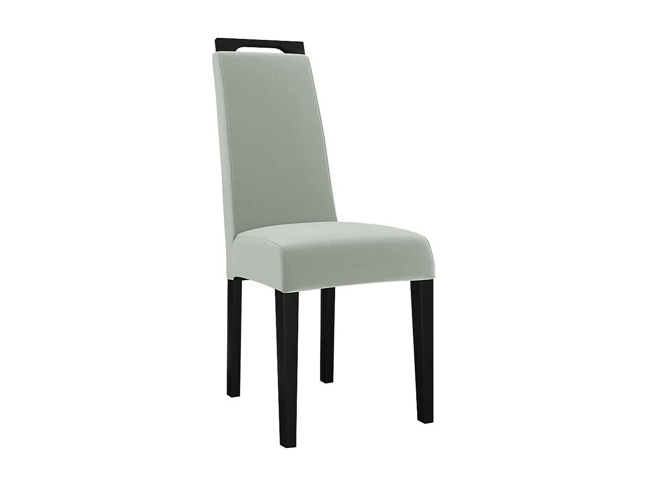 Chaise Sparks 199, Noir|Gris clair, 100x39x59cm, Tapisserie, En bois, Bois