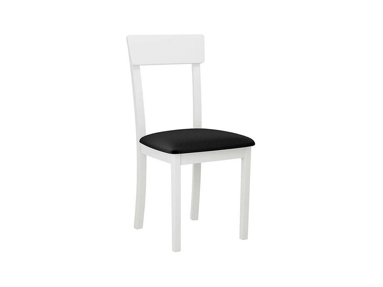 Chaise Victorville 352, Blanc|Noir, 86x43x47cm, Tapisserie, En bois, Bois