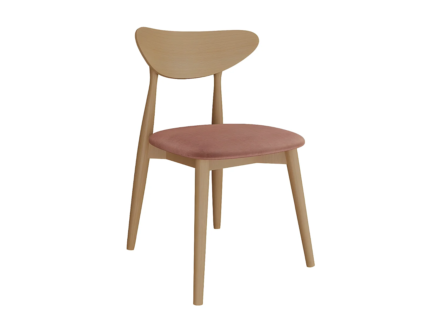 Chaise Racine 110, 79x49x49cm, Tapisserie, En bois, Stratifié