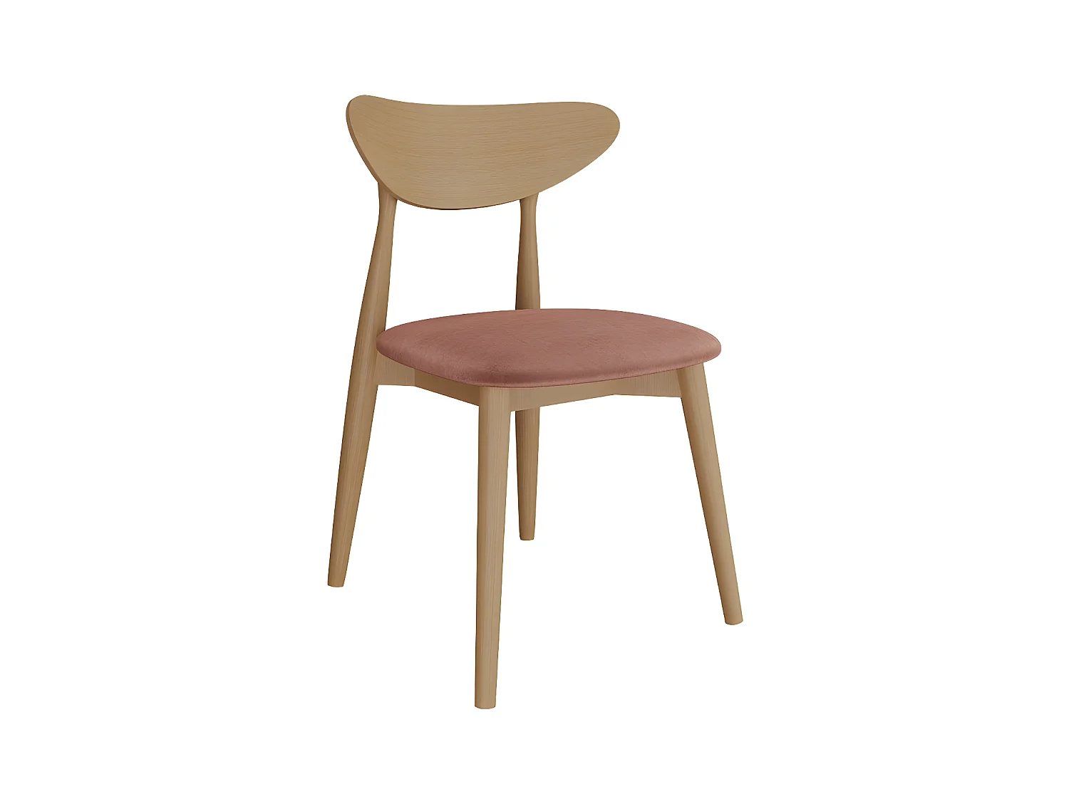 Chaise Racine 110, 79x49x49cm, Tapisserie, En bois, Stratifié