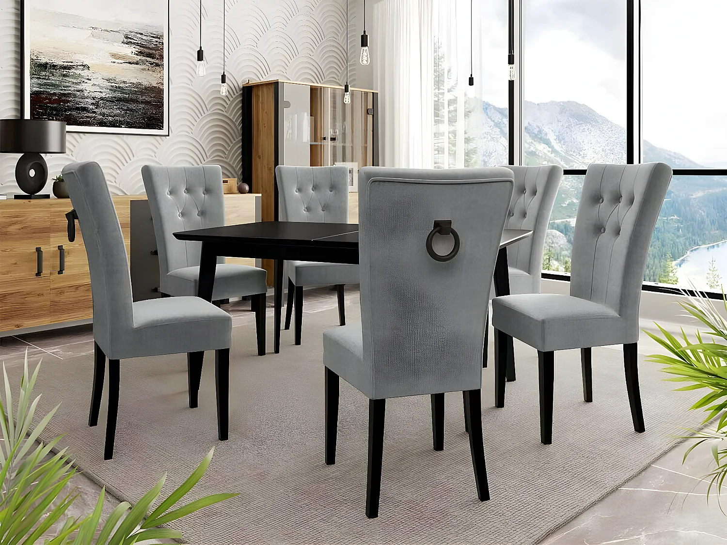 Silla Racine 109, 100x51x63cm, Tapiz, De madera, Aglomerado laminado