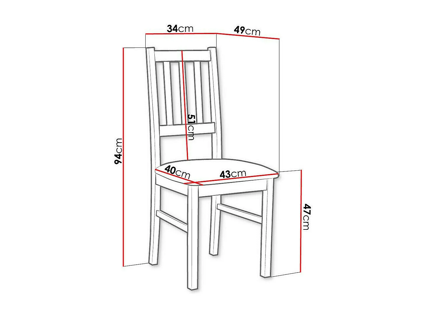 Chaise Victorville 146, Marron|Noir, 94x43x40cm, Tissu, En bois, Bois