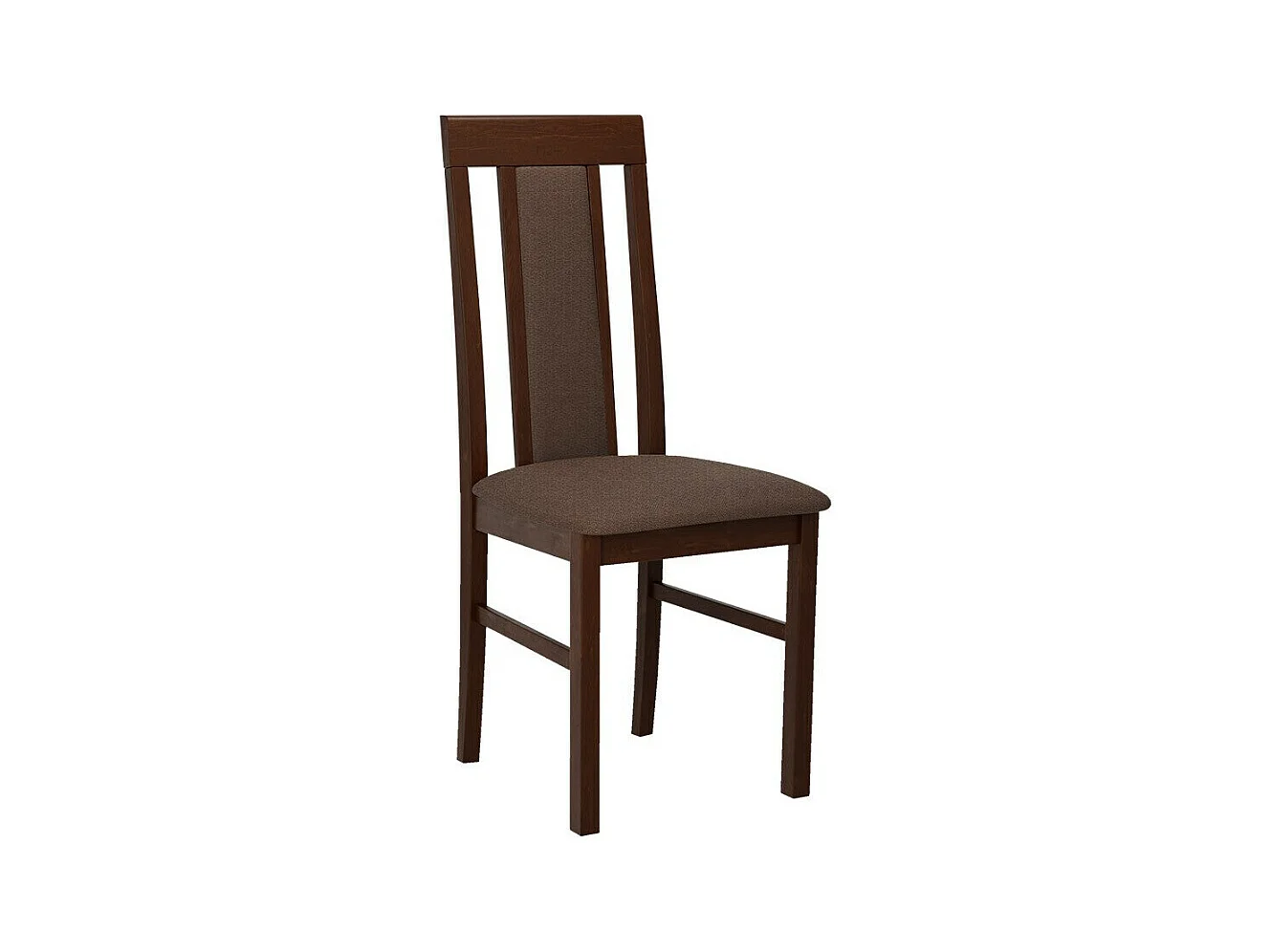 Chaise Victorville 165, Marron|Noix, 96x43x40cm, Tapisserie, En bois, Bois