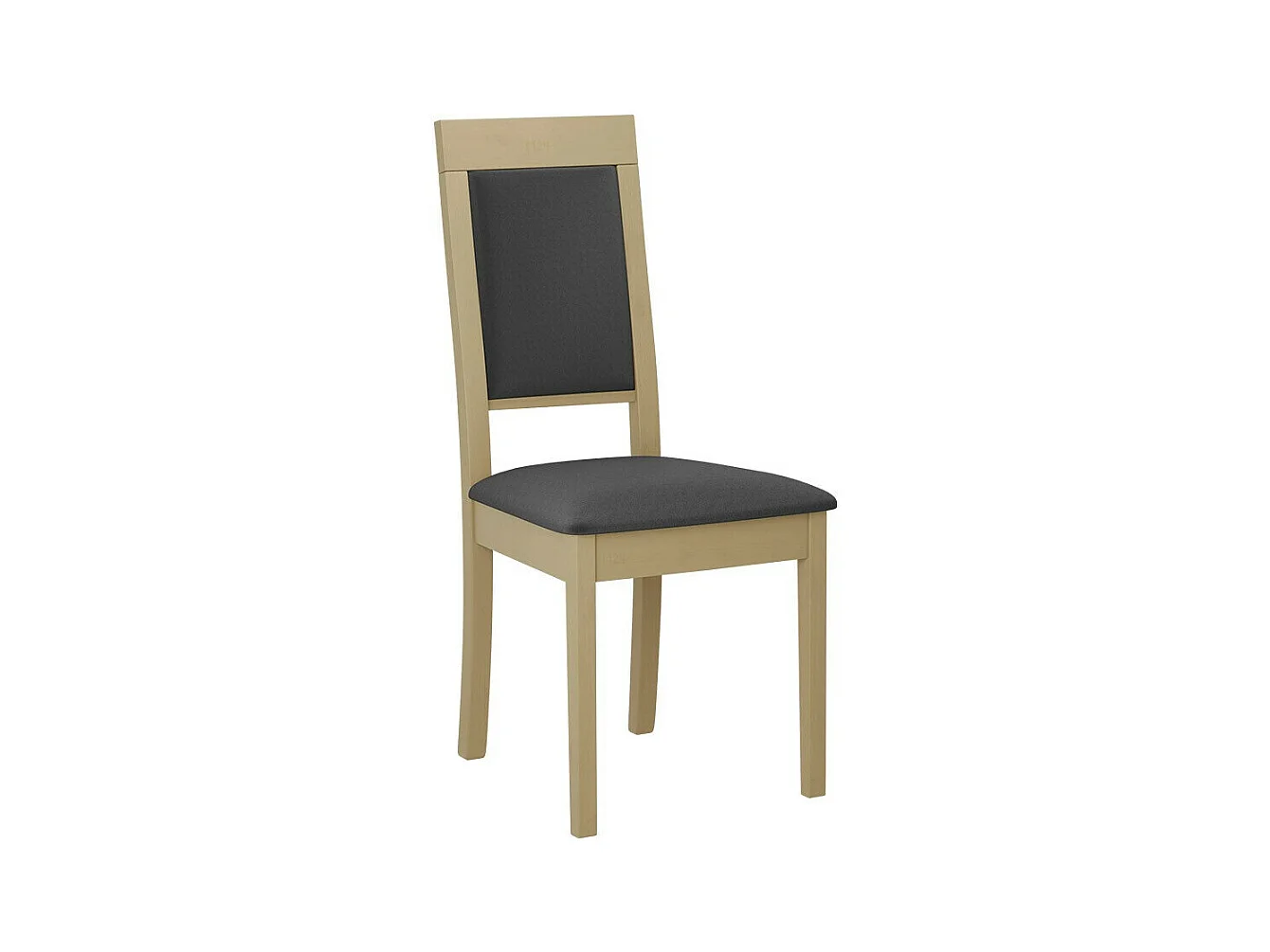 Silla Victorville 340, Gris oscuro|Roble Sonoma, 93x47x43cm, Tapiz, De madera, Madera