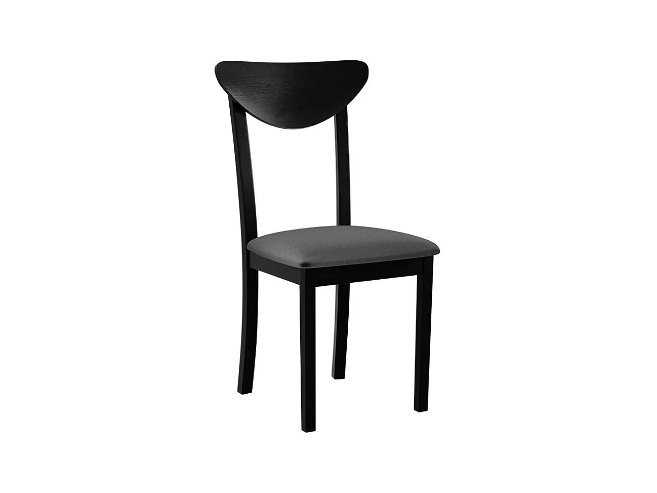 Silla Victorville 339, Gris oscuro|Negro, 90x43x40cm, Tapiz, De madera, Madera