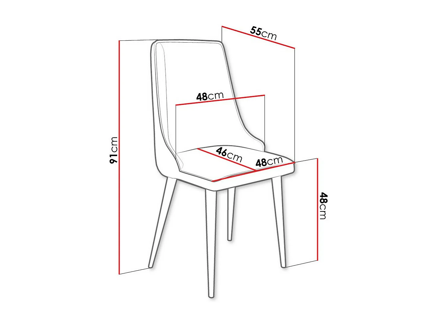 Silla Jackson 106, 91x48x55cm, Tapiz, Metálico, Madera