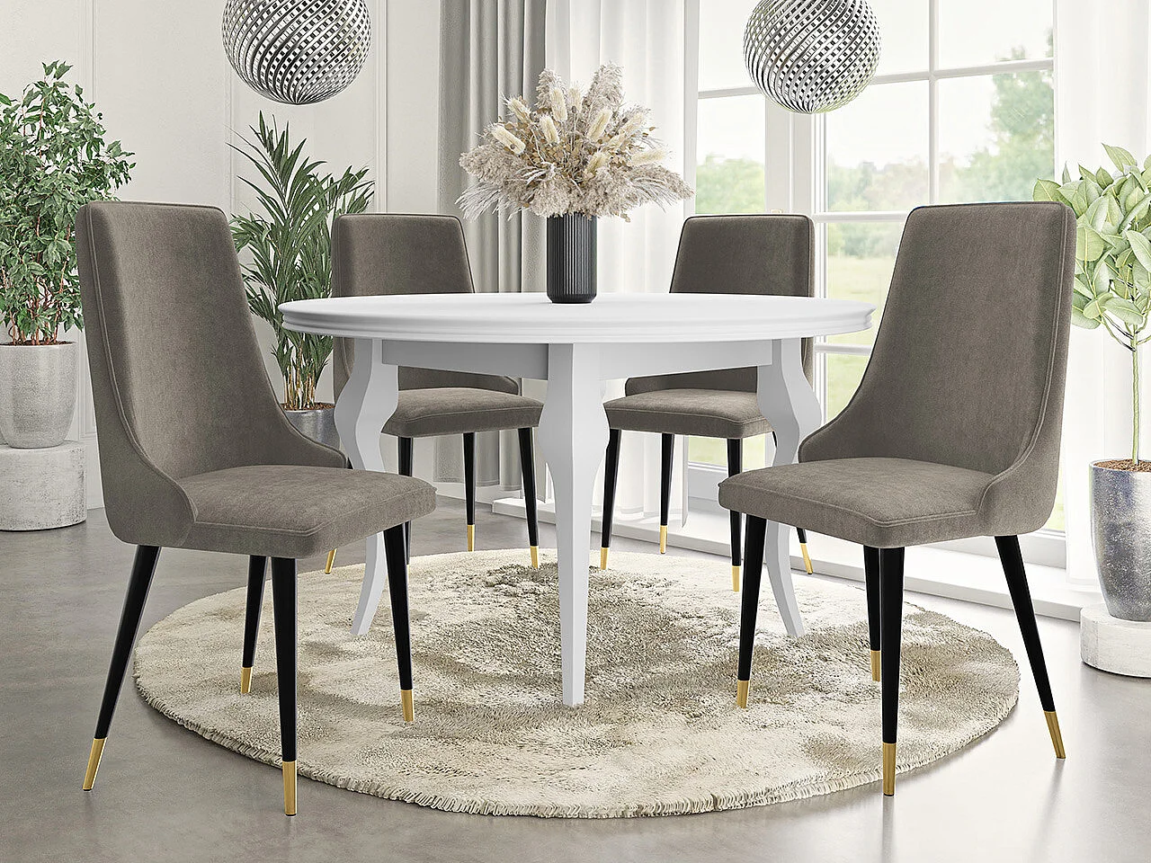 Silla Jackson 106, 91x48x55cm, Tapiz, Metálico, Madera