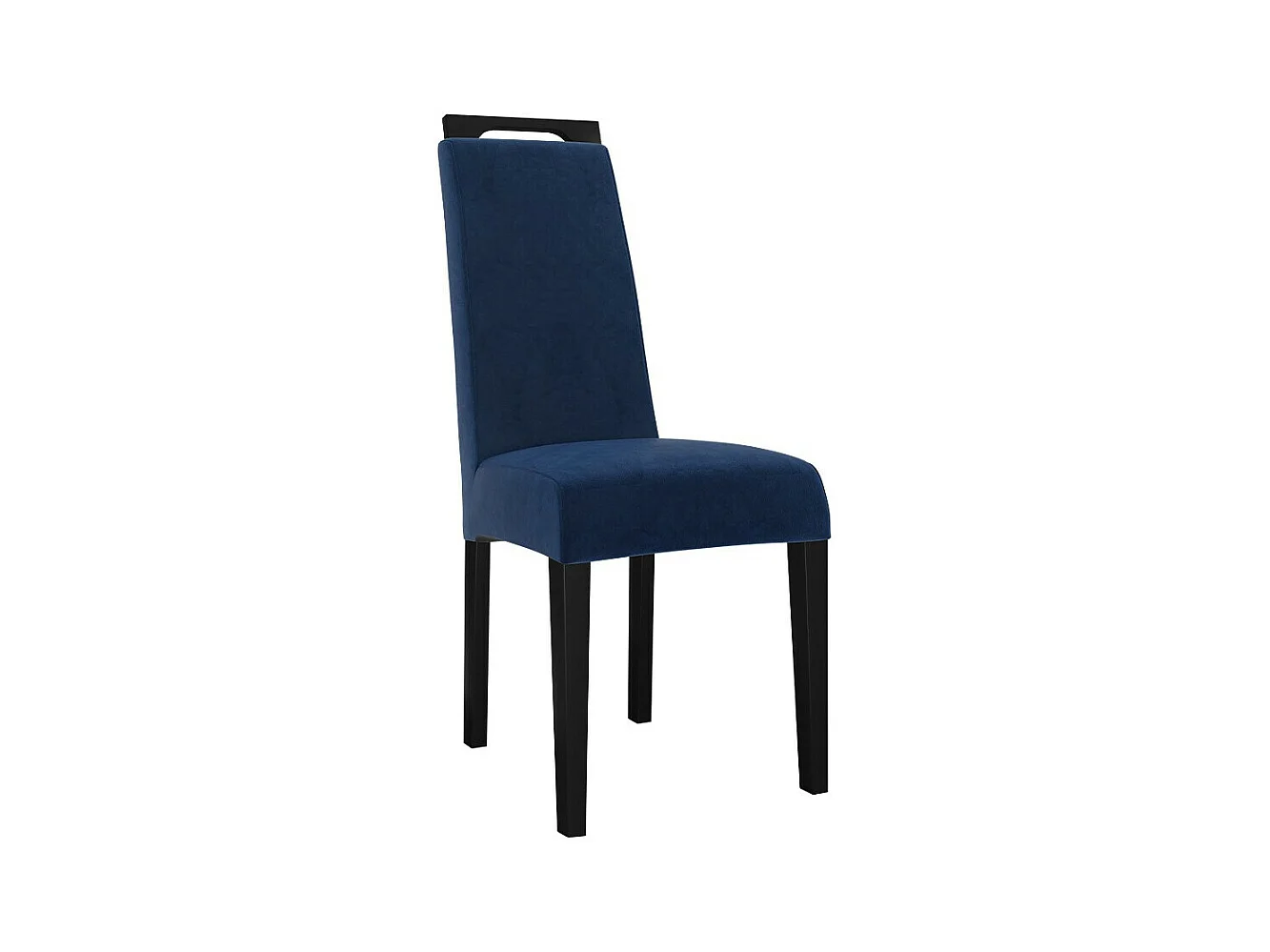 Chaise Sparks 199, Bleu|Noir, 100x39x59cm, Tapisserie, En bois, Bois
