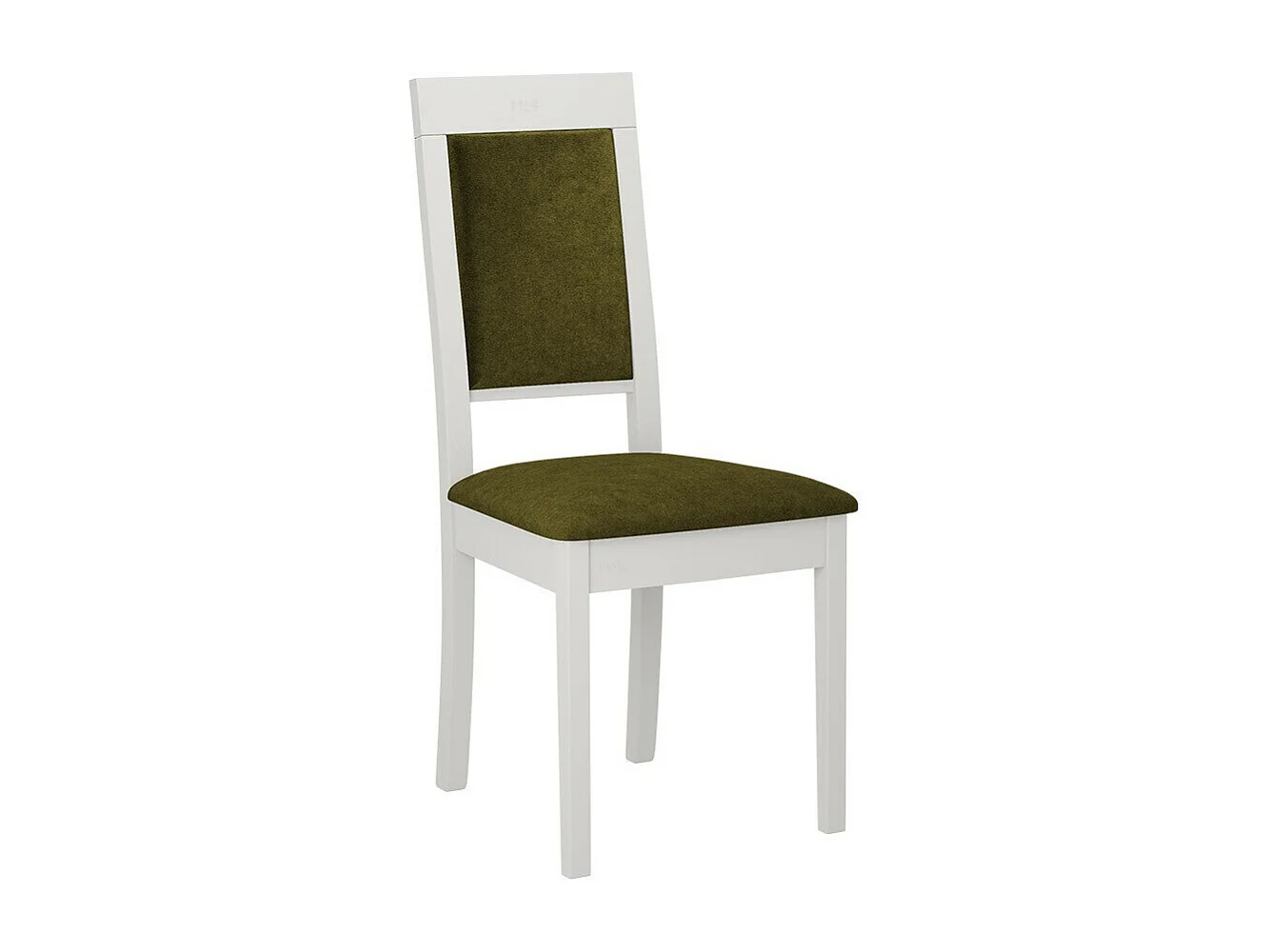 Chaise Victorville 340, Vert|Blanc, 93x47x53cm, Tapisserie, En bois, Bois