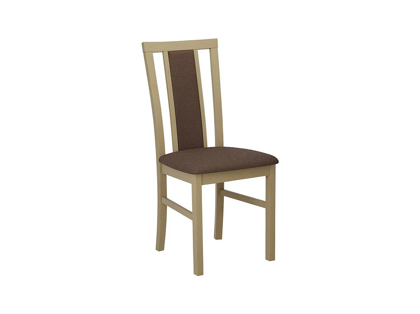 Chaise Victorville 157, Sonoma chêne|Marron, 93x43x40cm, Tapisserie, En bois, Bois