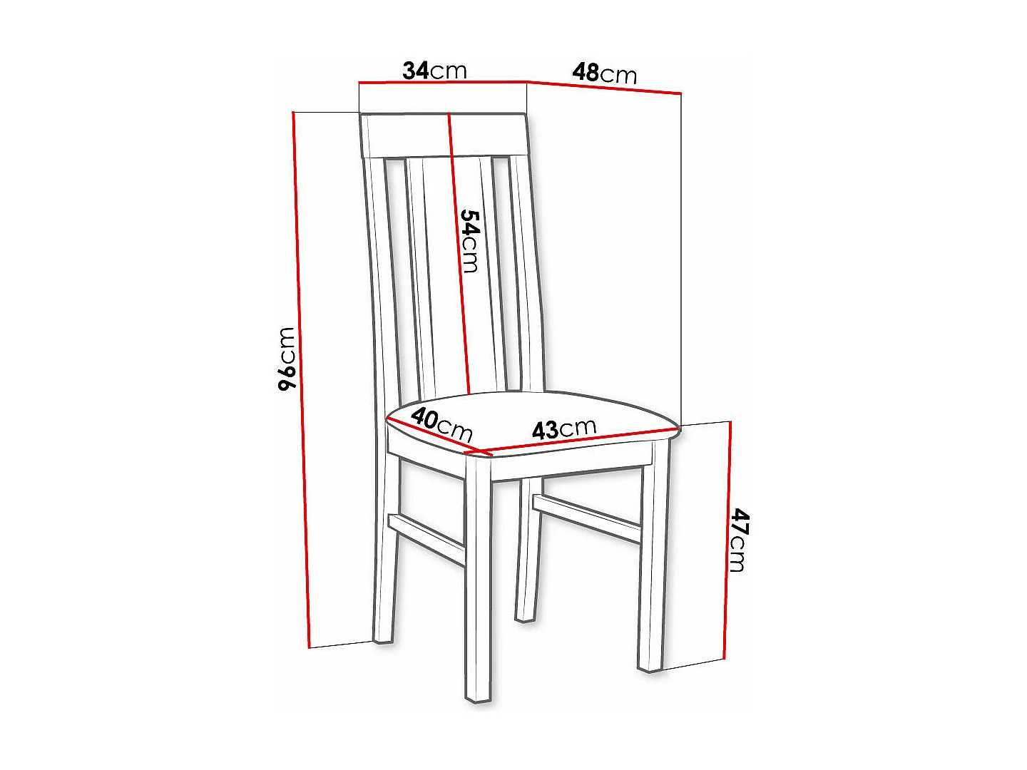 Chaise Victorville 165, Sonoma chêne|Marron, 96x43x40cm, Tissu, En bois, Bois