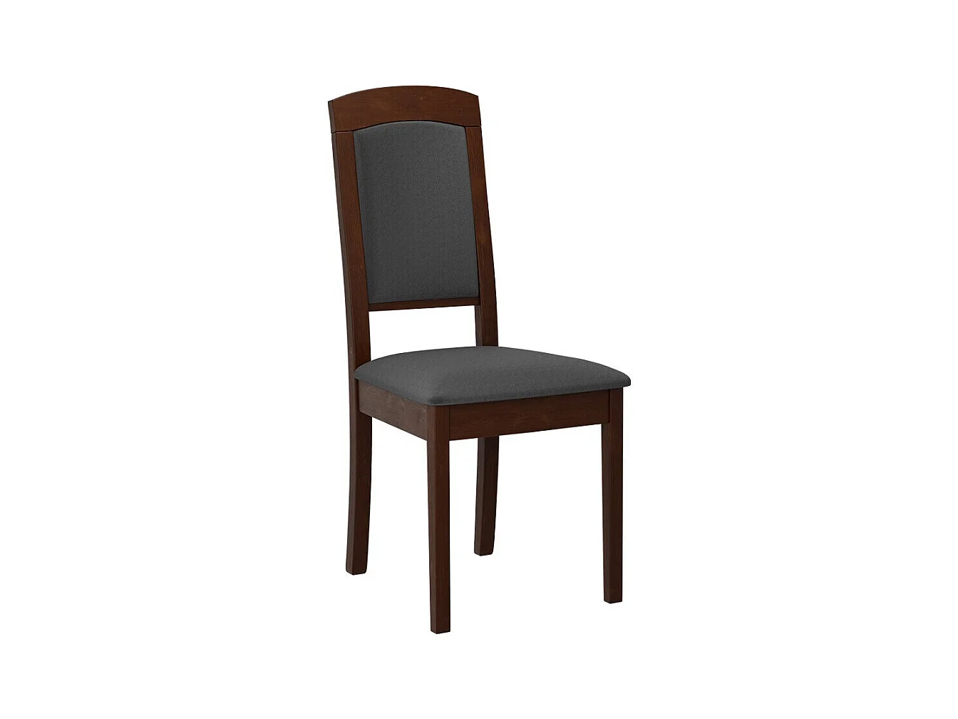 Silla Victorville 338, Nogal|Gris oscuro, 96x47x43cm, Tapiz, De madera, Madera