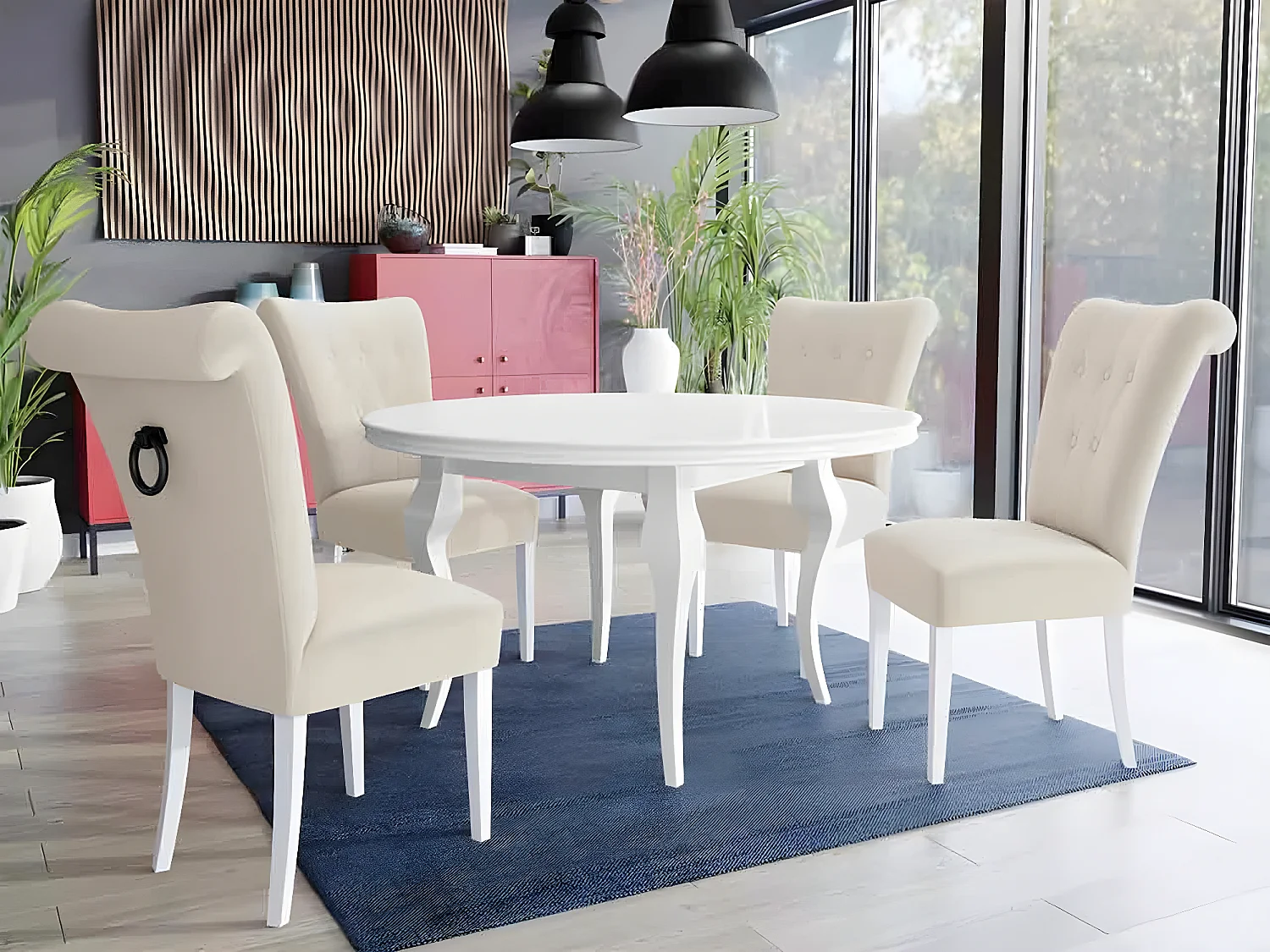 Chaise Racine 107, 100x51x66cm, Tapisserie, En bois, Stratifié