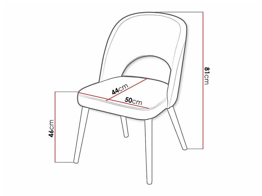 Chaise Sparks 197, Noir, 81x50x44cm, Tapisserie, En bois, Polywood|Bois