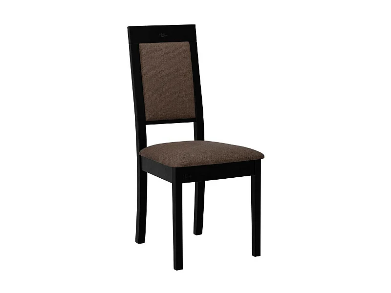 Silla Victorville 340, Marrón|Negro, 93x47x43cm, Tapiz, De madera, Madera