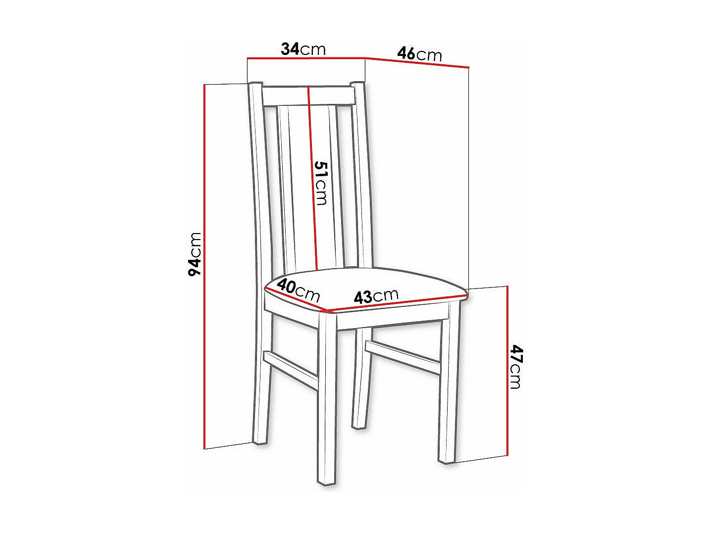 Chaise Victorville 143, 94x43x46cm, Tissu, En bois, Bois, Mobilier déjà assemblé