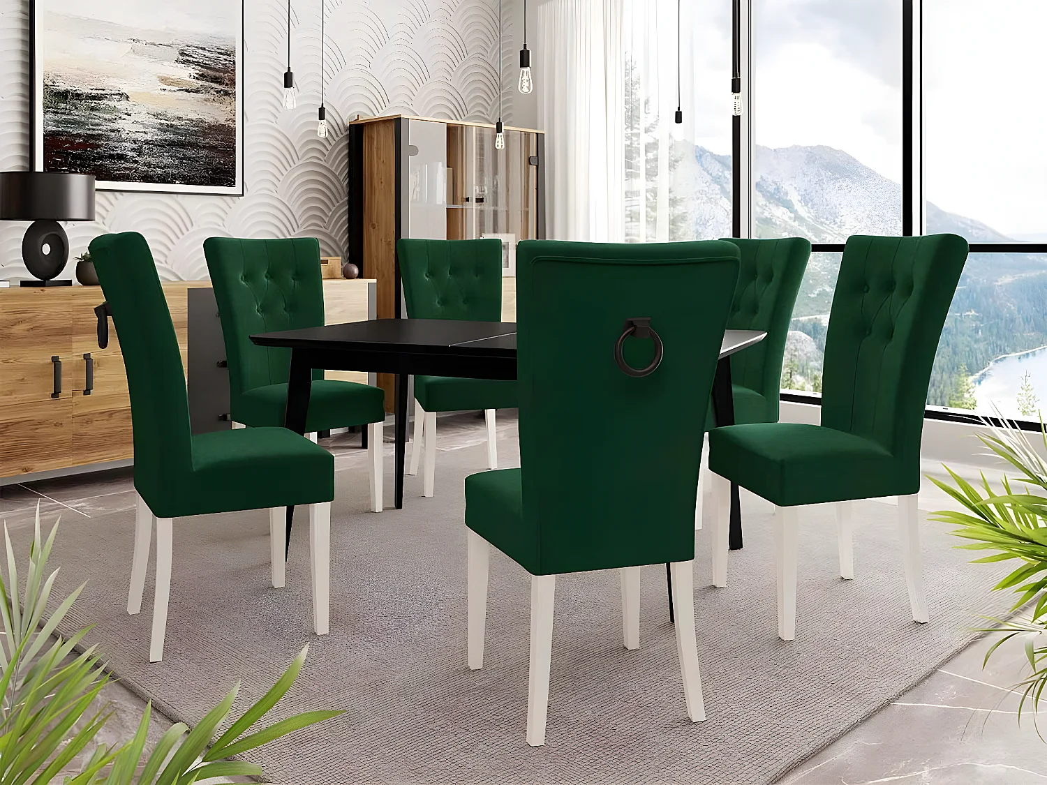 Silla Racine 109, 100x51x63cm, Tapiz, De madera, Aglomerado laminado