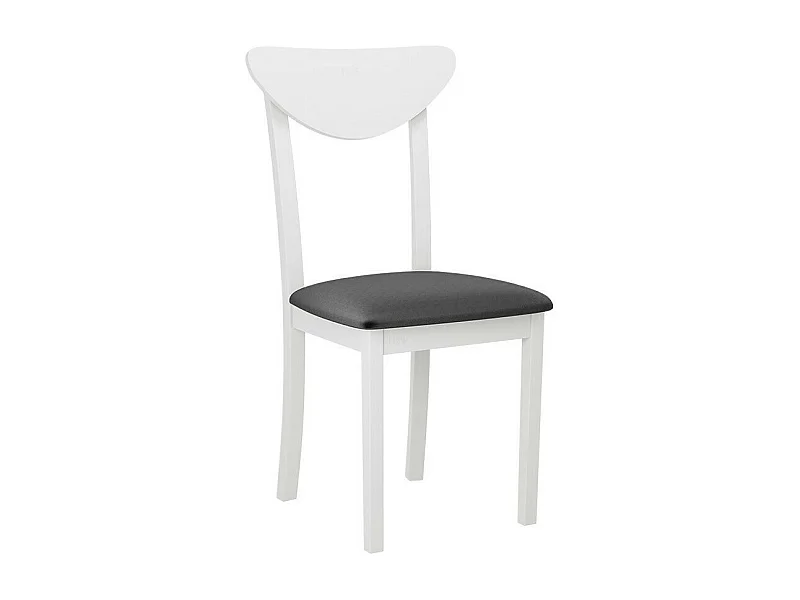 Silla Victorville 339, Gris oscuro|Blanco, 90x43x40cm, Tapiz, De madera, Madera