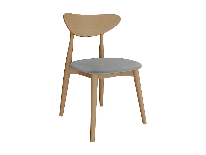 Chaise Racine 110, 79x49x49cm, Tissu, En bois, Stratifié