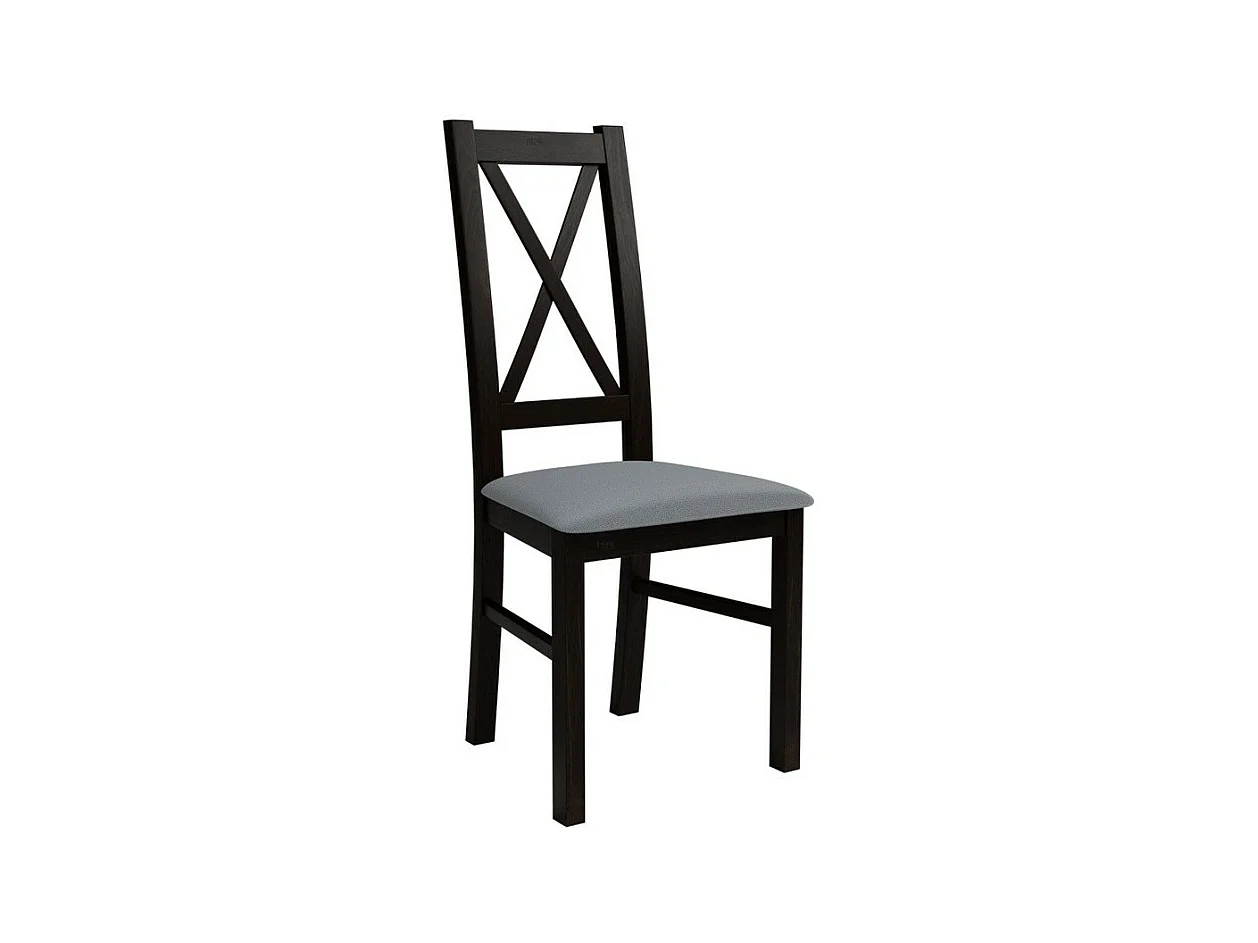 Silla Sparks 117, Wengué|Gris, 95x46x40cm, Tapiz, De madera, Madera
