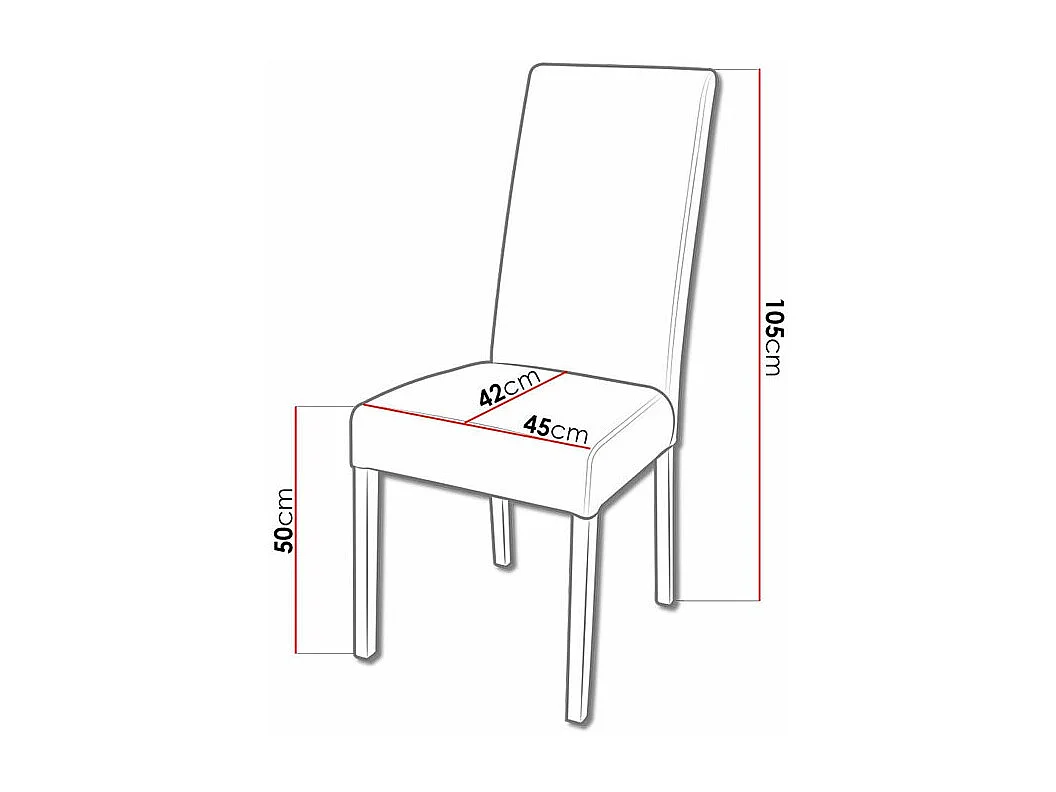 Chaise Sparks 184, Noix, 105x45x42cm, Tapisserie, En bois, Bois