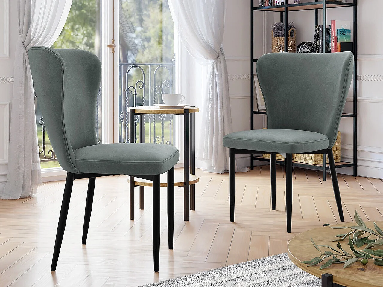 Silla Jackson 105, 90x56x63cm, Tapiz, Metálico, Madera