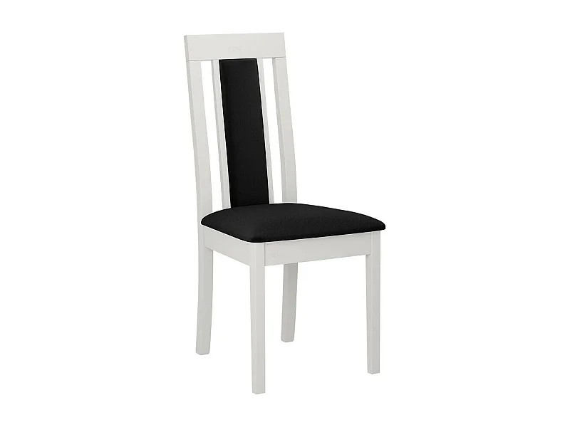 Silla Victorville 342, Negro|Blanco, 96x45x41cm, Tapiz, De madera, Madera