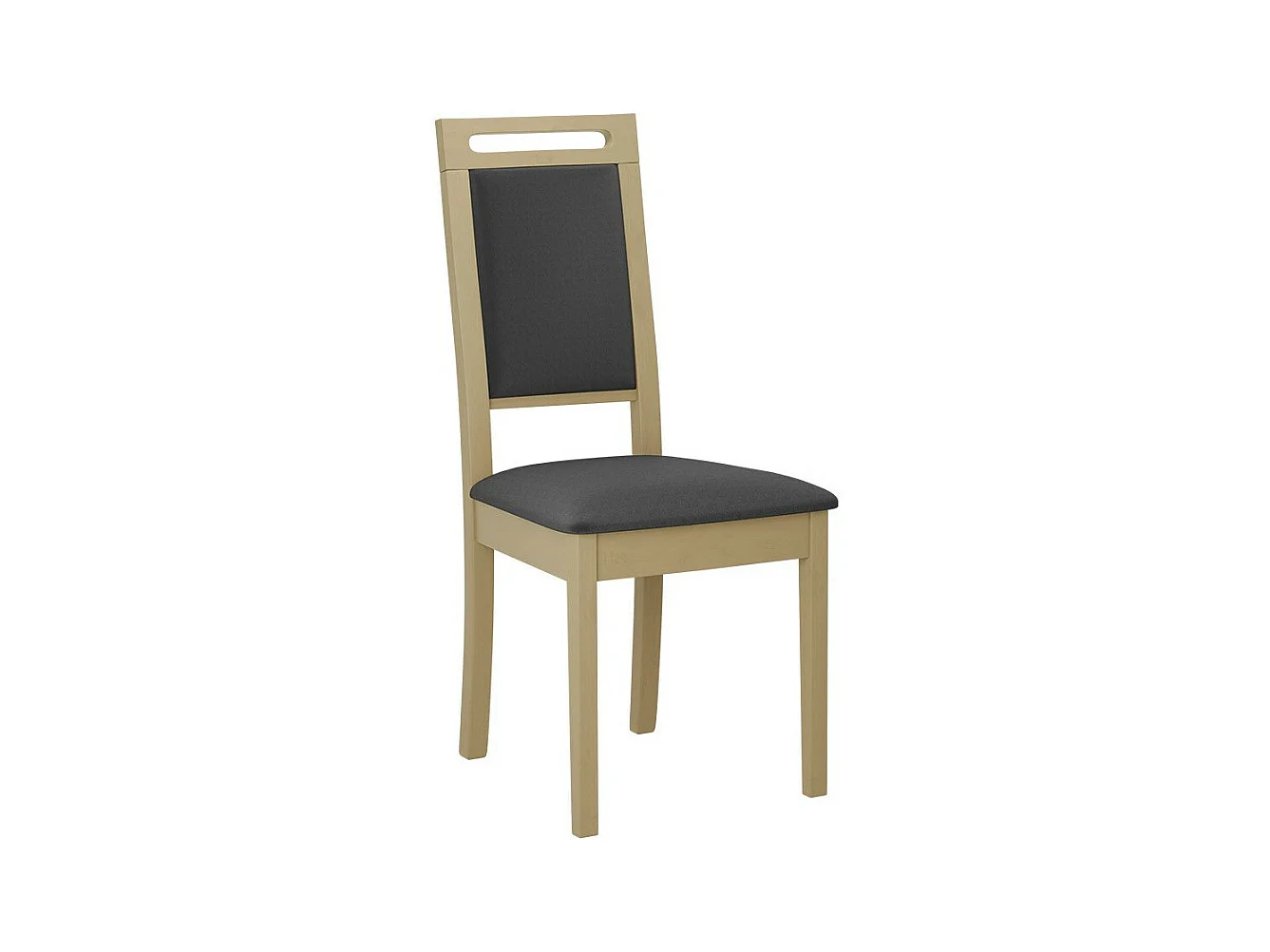 Silla Victorville 337, Roble Sonoma|Gris oscuro, 96x47x43cm, Tapiz, De madera, Madera