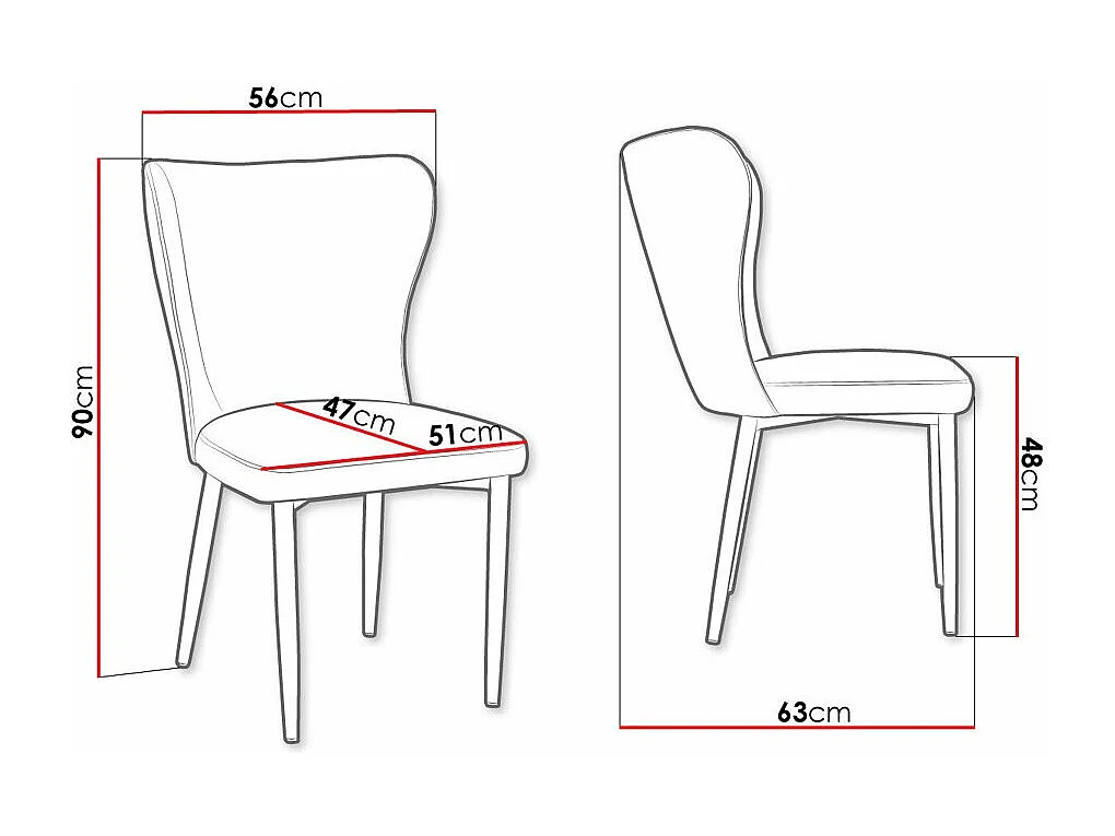 Silla Jackson 105, 90x56x63cm, Tapiz, Metálico, Madera