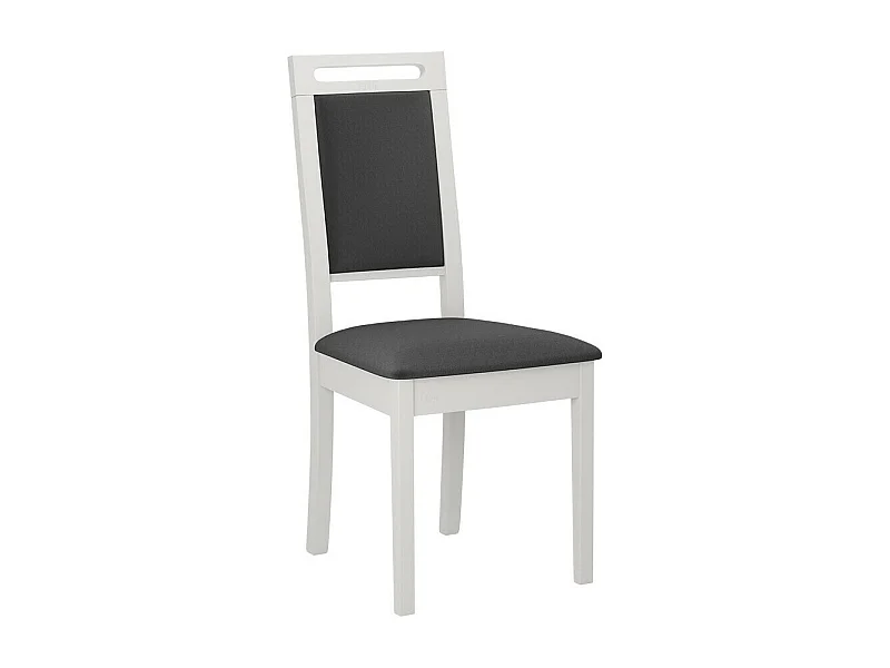 Silla Victorville 337, Blanco|Gris oscuro, 96x47x43cm, Tapiz, De madera, Madera
