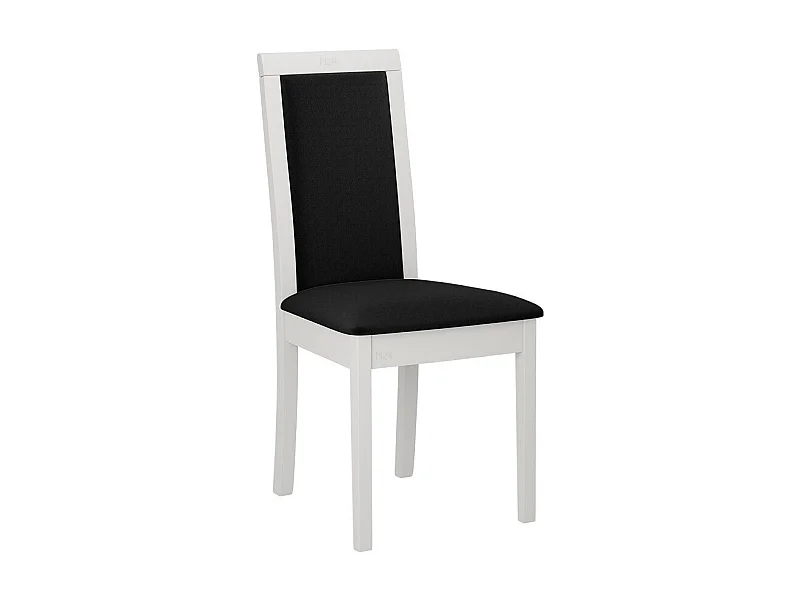 Silla Victorville 343, Negro|Blanco, 93x45x41cm, Tapiz, De madera, Madera