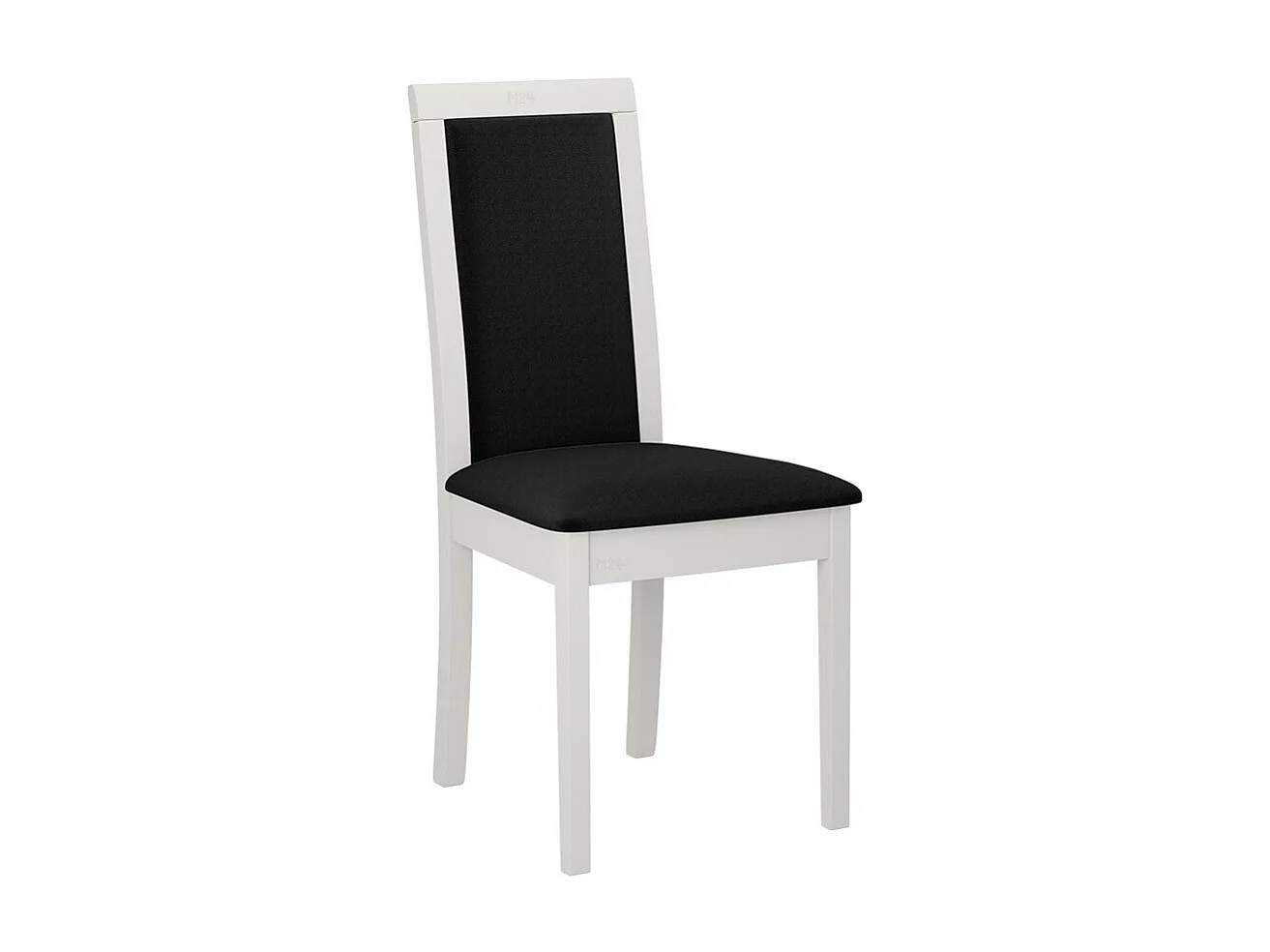 Silla Victorville 343, Negro|Blanco, 93x45x41cm, Tapiz, De madera, Madera