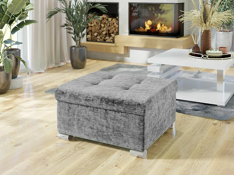 Puf Comfivo 115, Gris, 41x68x70cm, Tapiz, Patas: Plástico