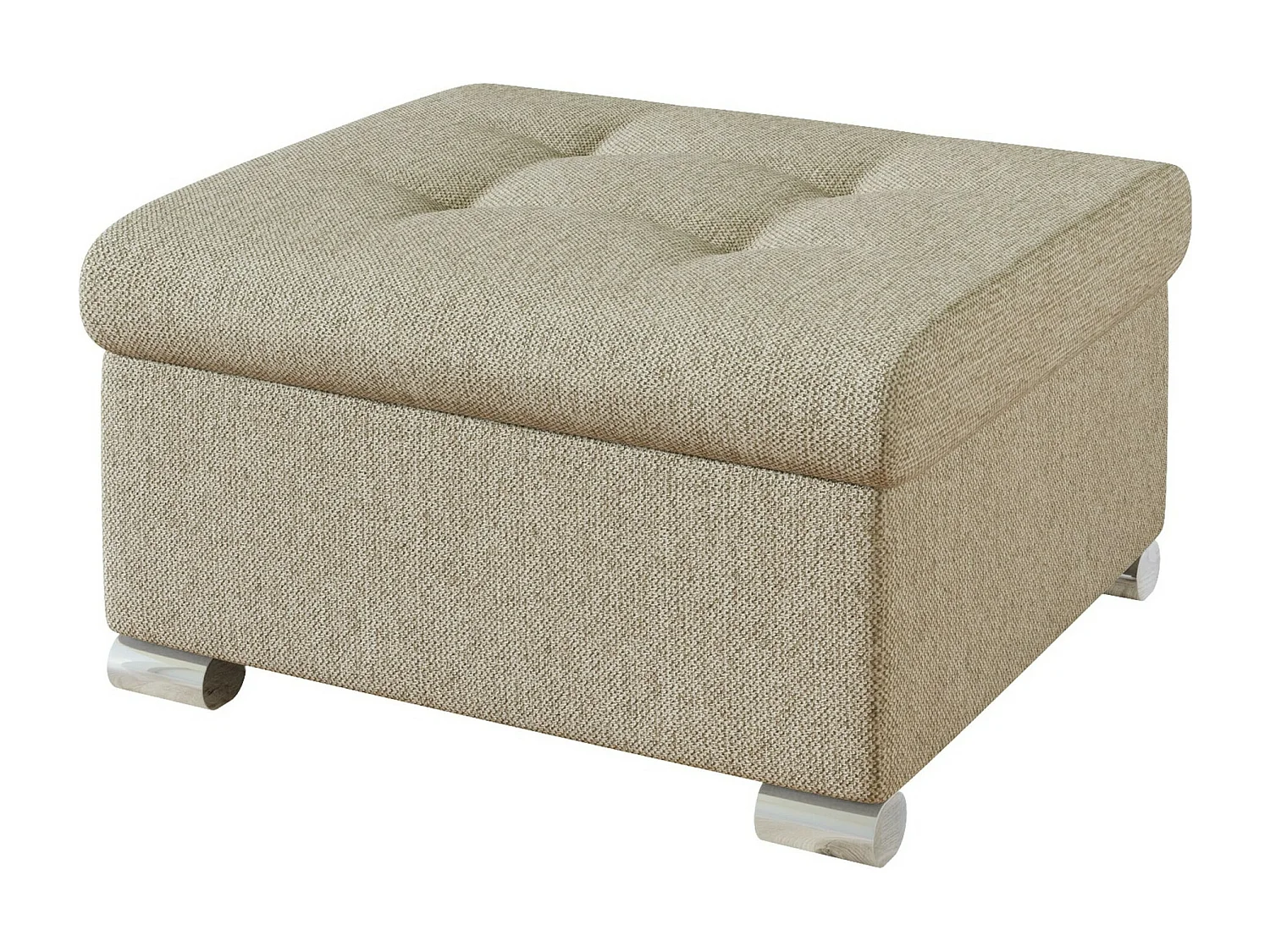 Puf Comfivo 115, De color marrón claro, 41x68x70cm, Tapiz, Patas: Plástico