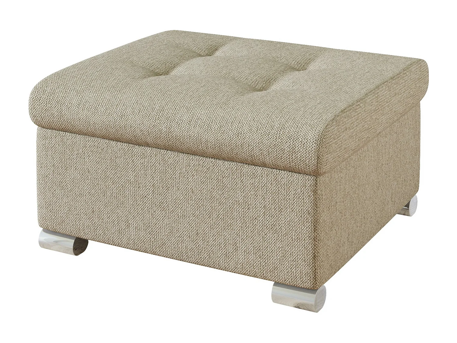 Puf Comfivo 115, De color marrón claro, 41x68x70cm, Tapiz, Patas: Plástico