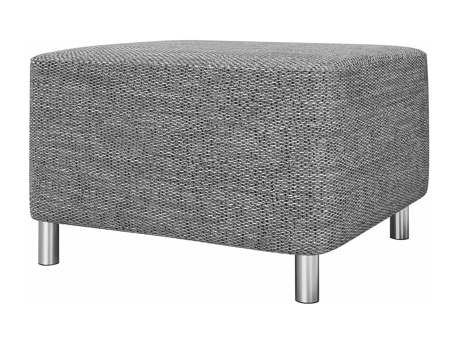 Pouf Comfivo 126, Gris, 42x56x65cm, Tissu, Pieds: Plastique