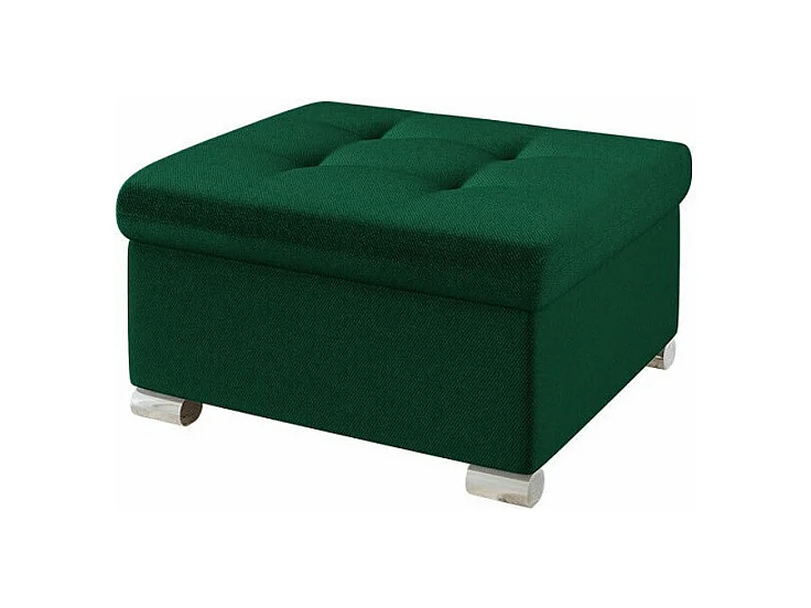 Pouf Comfivo 115, Vert, 41x68x70cm, Tapisserie, Pieds: Plastique
