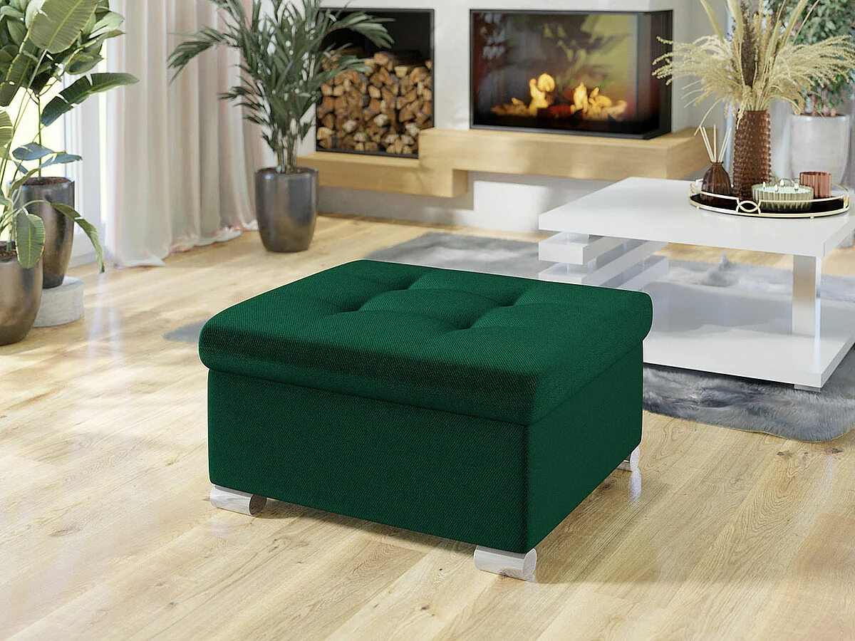 Puf Comfivo 115, Verde, 41x68x70cm, Tapiz, Patas: Plástico