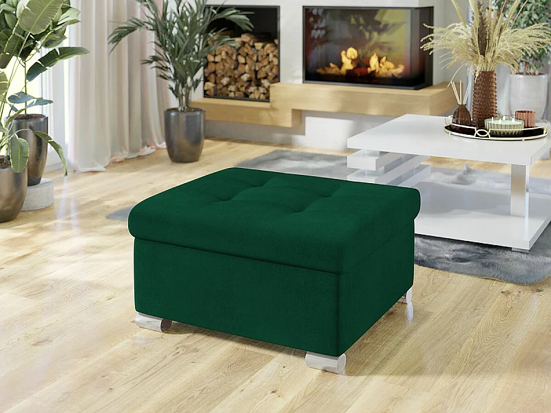Puf Comfivo 115, Verde, 41x68x70cm, Tapiz, Patas: Plástico