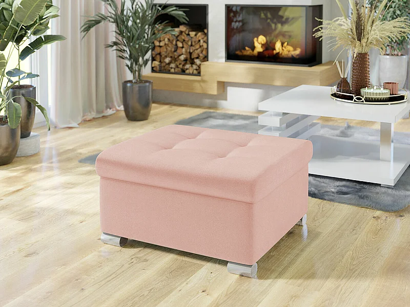 Puf Comfivo 115, Rosa, 41x68x70cm, Tapiz, Patas: Plástico
