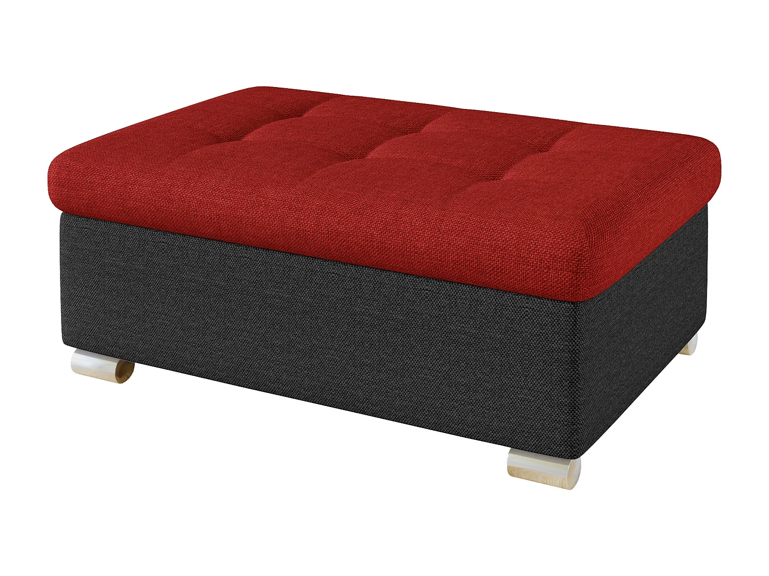 Puf Comfivo 115, Rojo, 41x68x70cm, Tapiz, Patas: Plástico