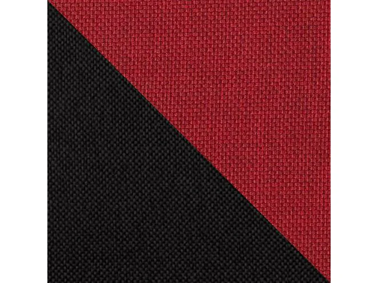 Pouf Comfivo 115, Rouge, 41x68x70cm, Tapisserie, Pieds: Plastique