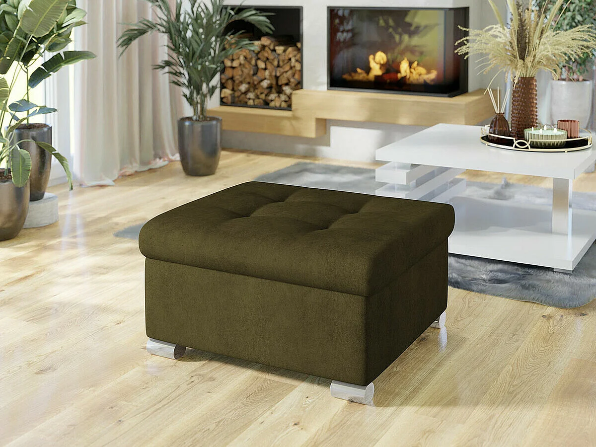 Puf Comfivo 115, Verde, 41x68x70cm, Tapiz, Patas: Plástico