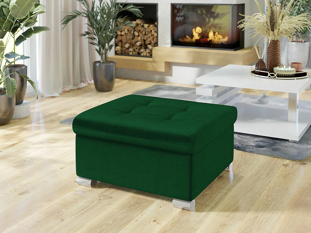 Puf Comfivo 115, Verde, 41x68x70cm, Tapiz, Patas: Plástico