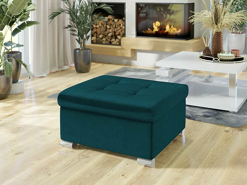 Puf Comfivo 115, Verde, 41x68x70cm, Tapiz, Patas: Plástico